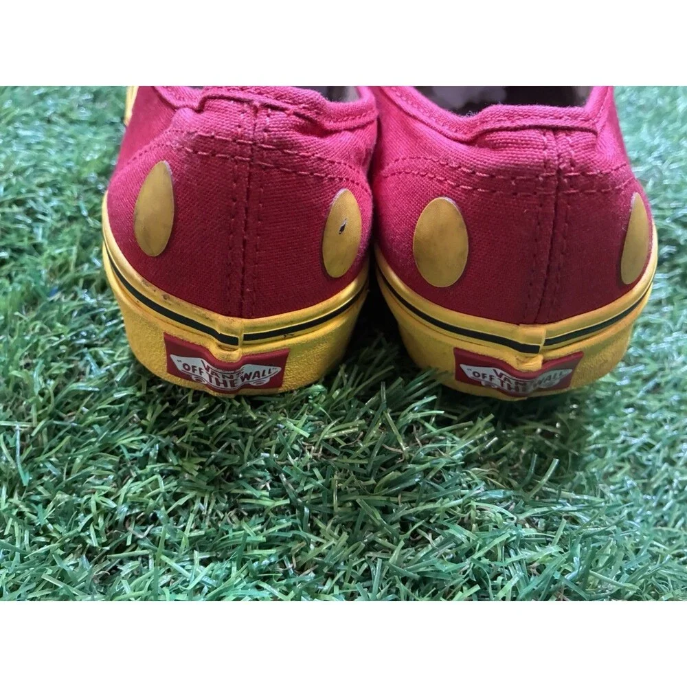Vans x Disney Mickey Mouse 90th Anniversary Shoes Men 6 Women Black Yellow Red